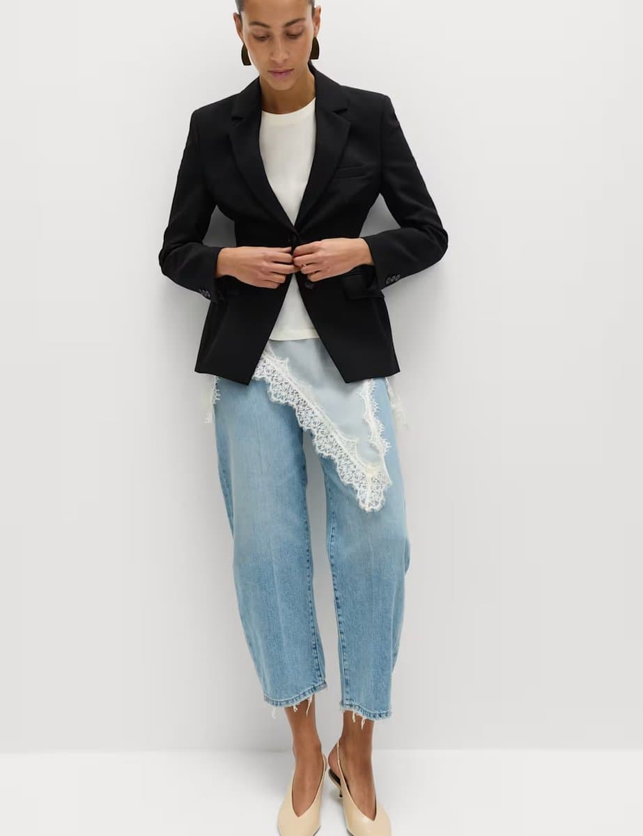 Marks & Spencer M&S Tailored Cinched Waist Blazer Black