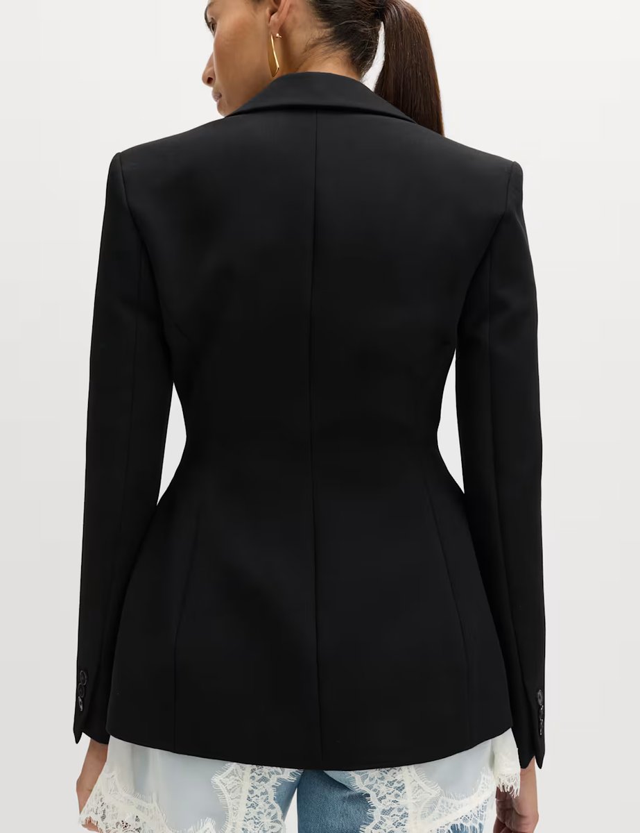 Marks & Spencer M&S Tailored Cinched Waist Blazer Black - 2