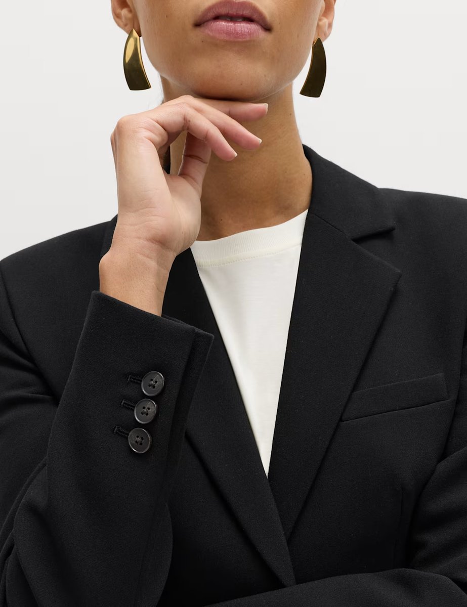 Marks & Spencer M&S Tailored Cinched Waist Blazer Black - 4