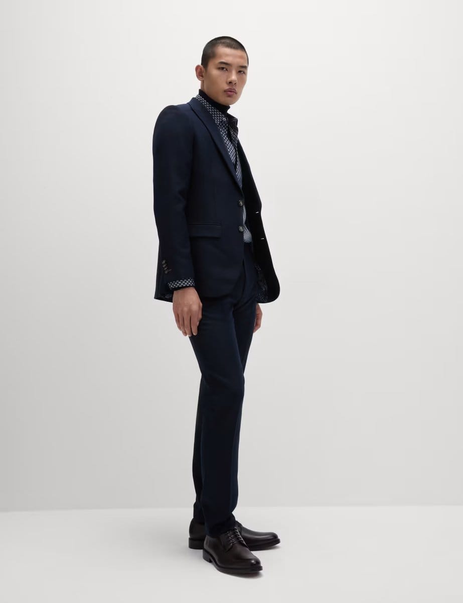 Marks & Spencer M&S Cotton Blend Print Shirt Dark Bottle - 4