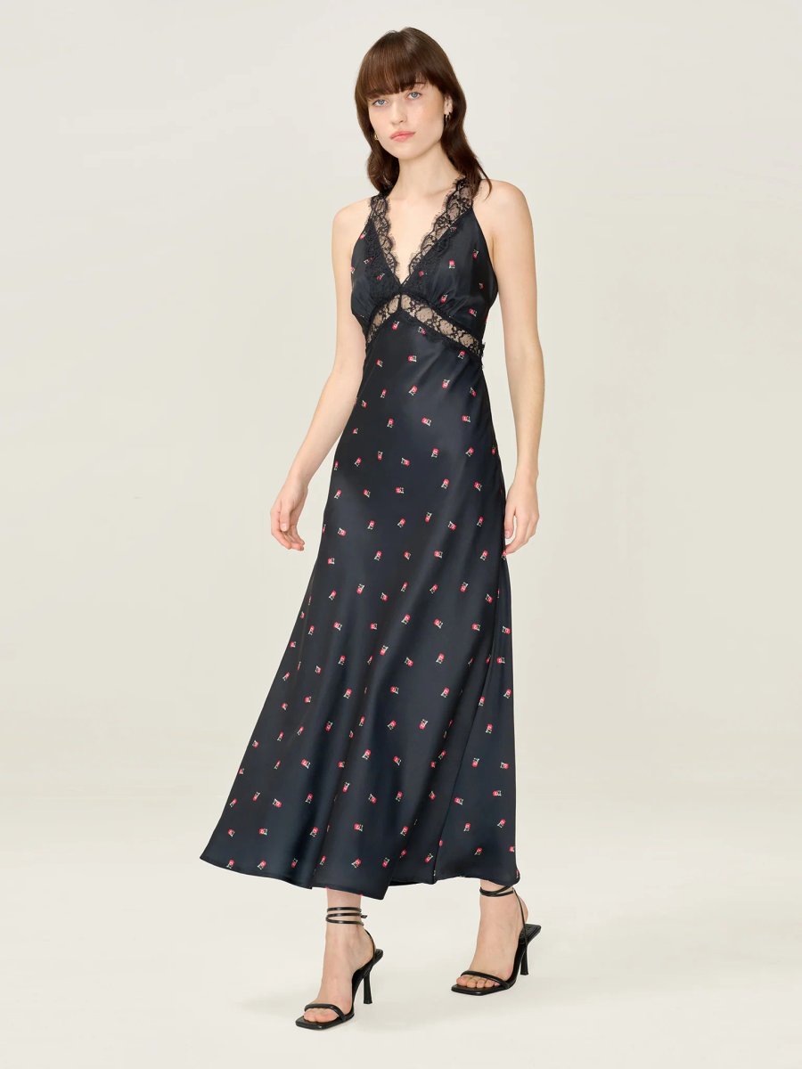 OMNES Aurelia Floral Dress in Black - 2