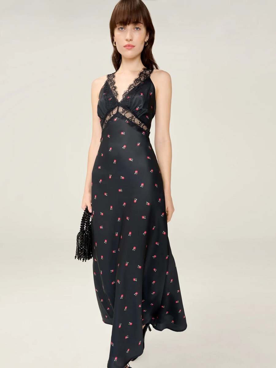 OMNES Aurelia Floral Dress in Black - 4
