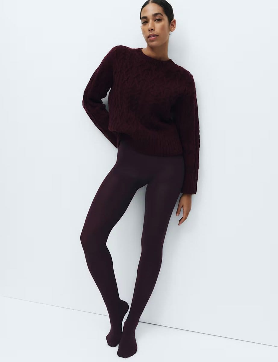 Marks & Spencer M&S 3pk 60 Denier Body Sensor™ Tights Dark Claret - 4