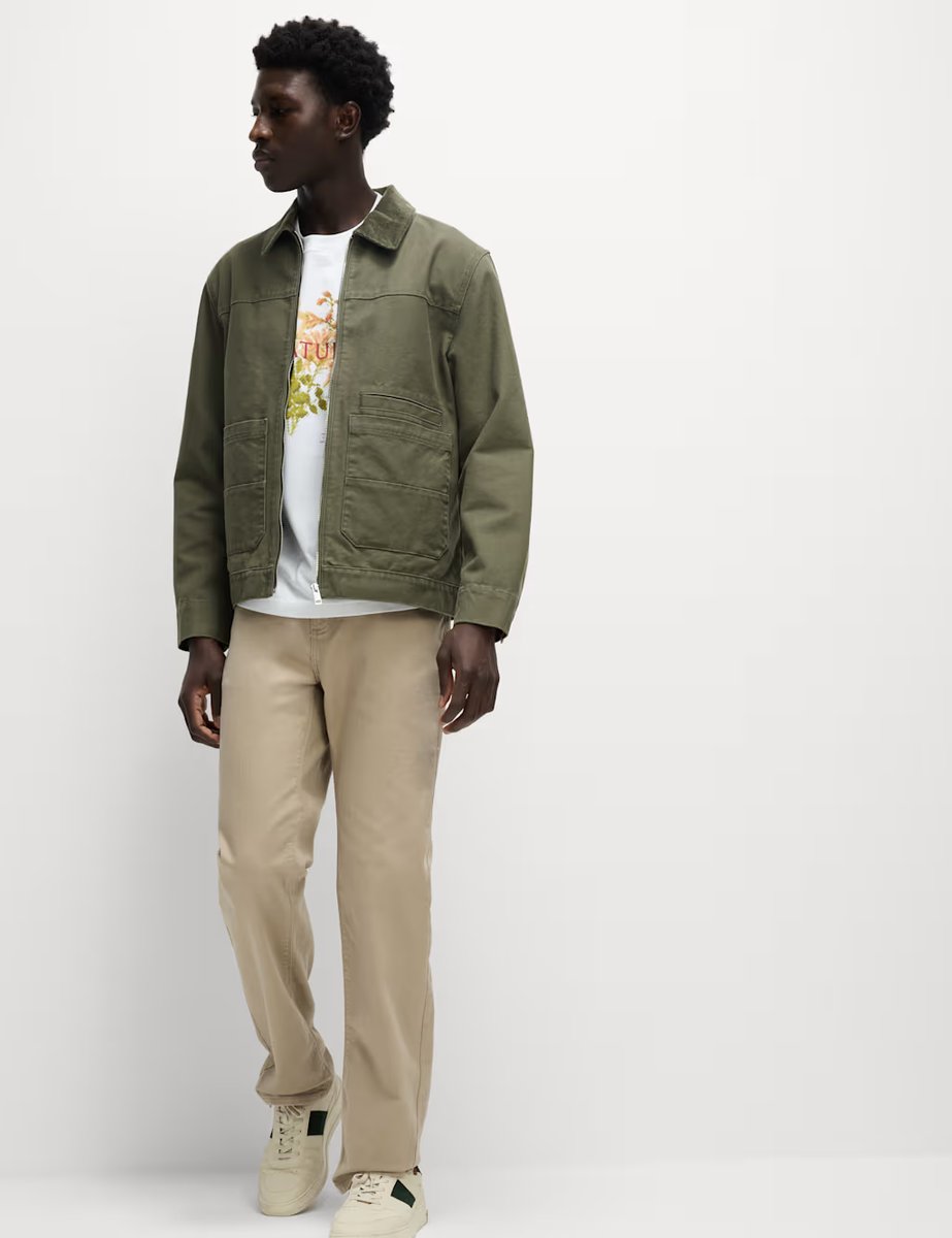 Marks & Spencer M&S Pure Cotton Flower Graphic T-Shirt White - 2