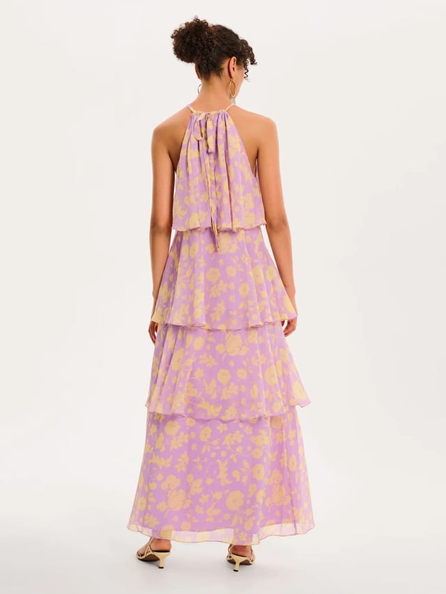 OMNES Cleo Floral Dress in Lilac Floral - 2