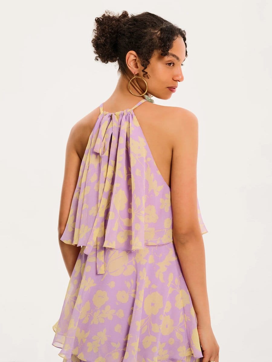 OMNES Cleo Floral Dress in Lilac Floral - 4