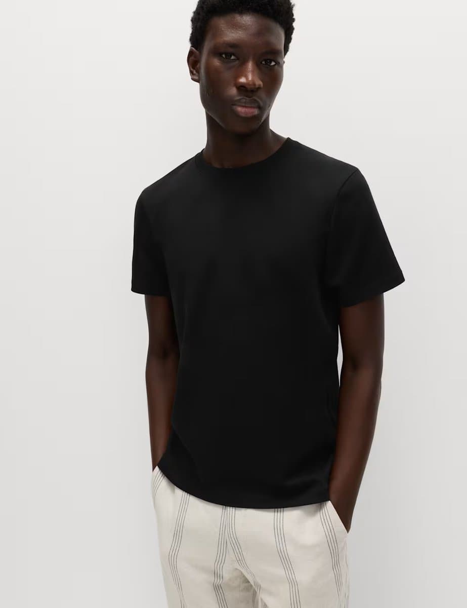 Marks & Spencer M&S The Utimate Cotton Blend T-Shirt Black