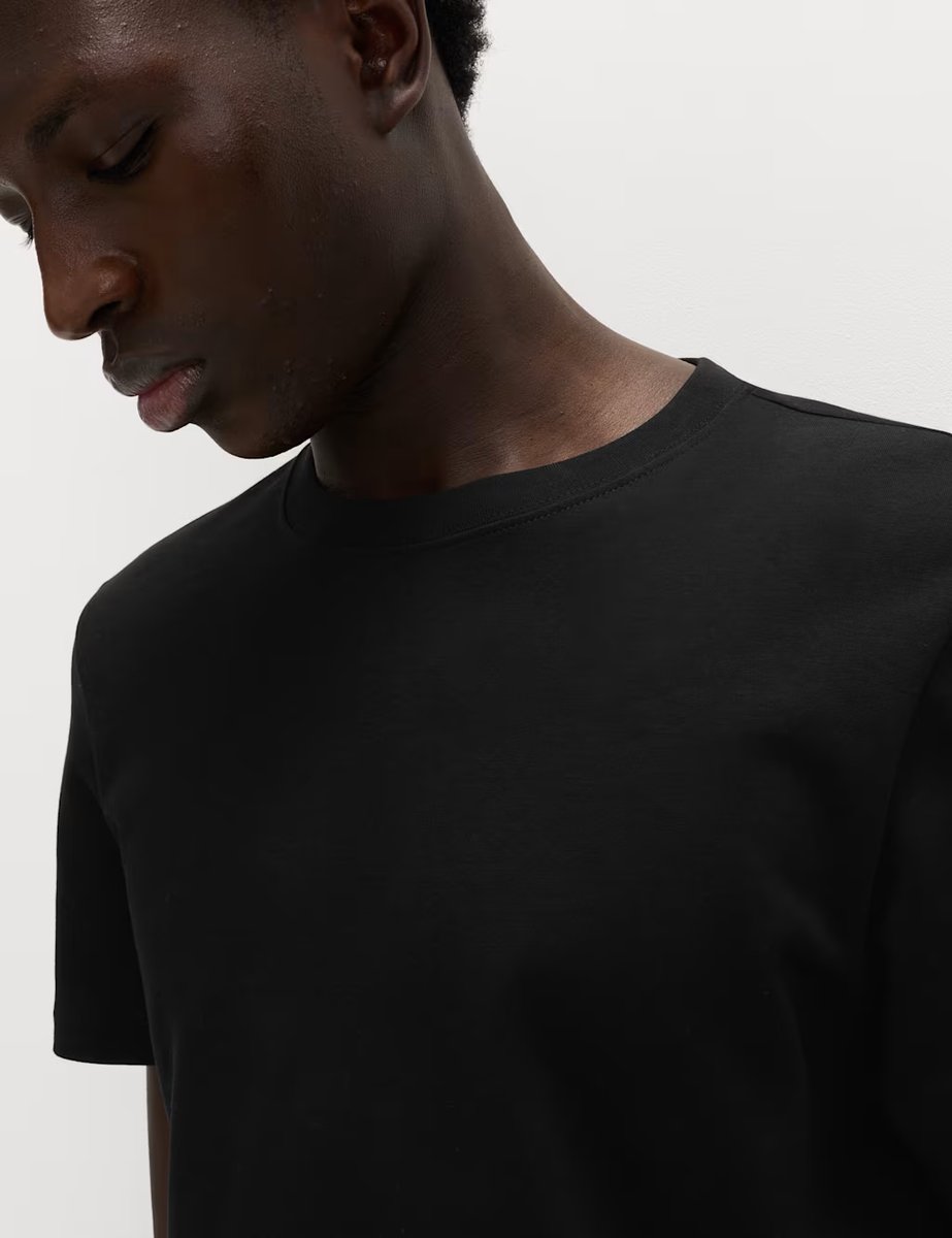 Marks & Spencer M&S The Utimate Cotton Blend T-Shirt Black - 2