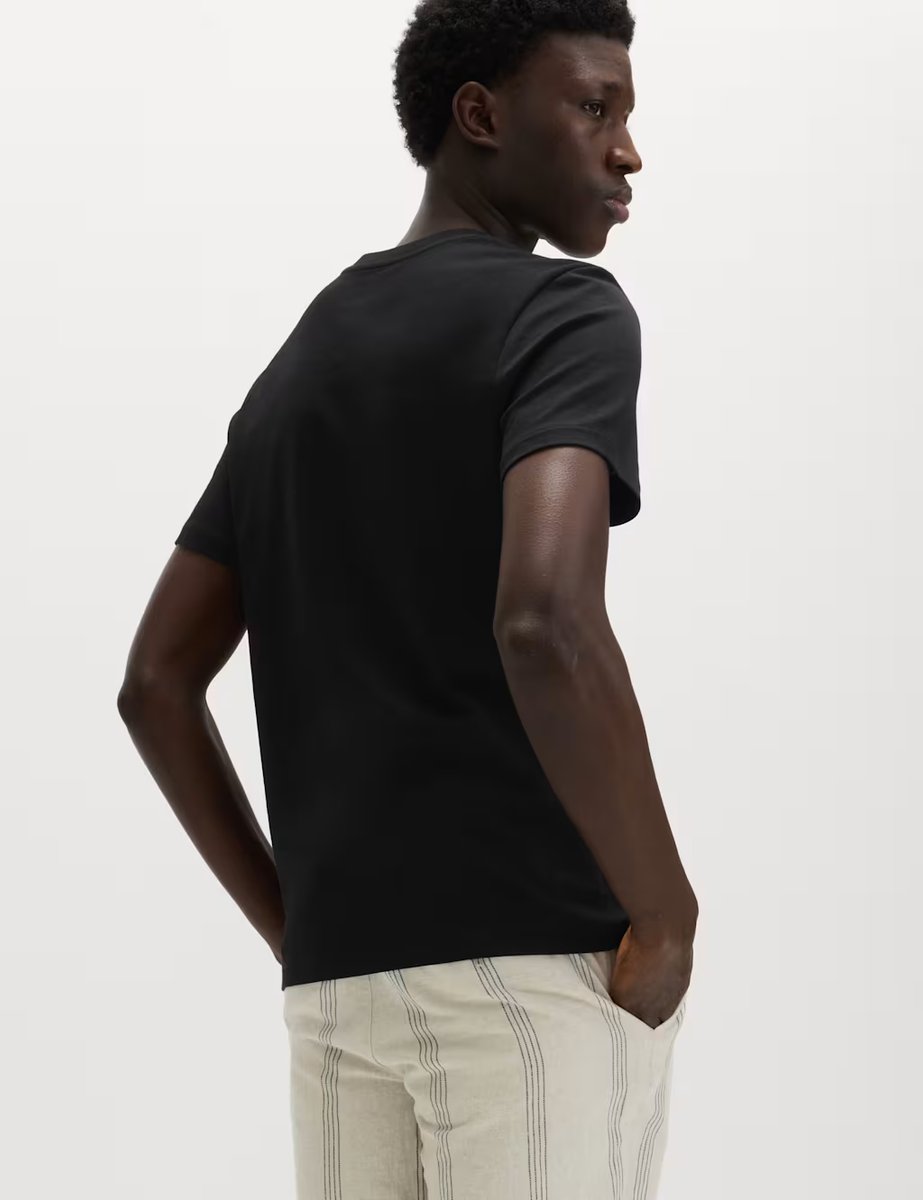 Marks & Spencer M&S The Utimate Cotton Blend T-Shirt Black - 3