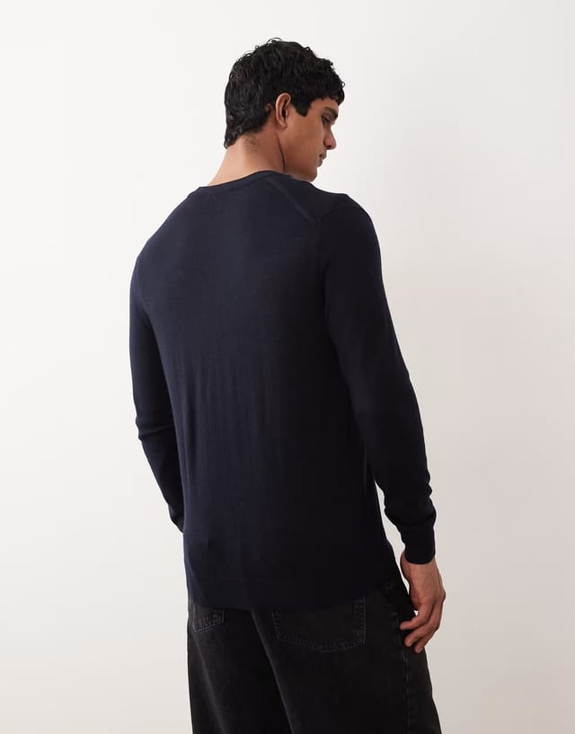 ASOS Mango lightweight knitted cardigan in navy - 3