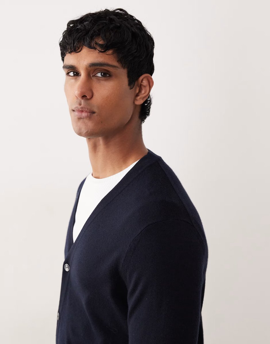 ASOS Mango lightweight knitted cardigan in navy - 4