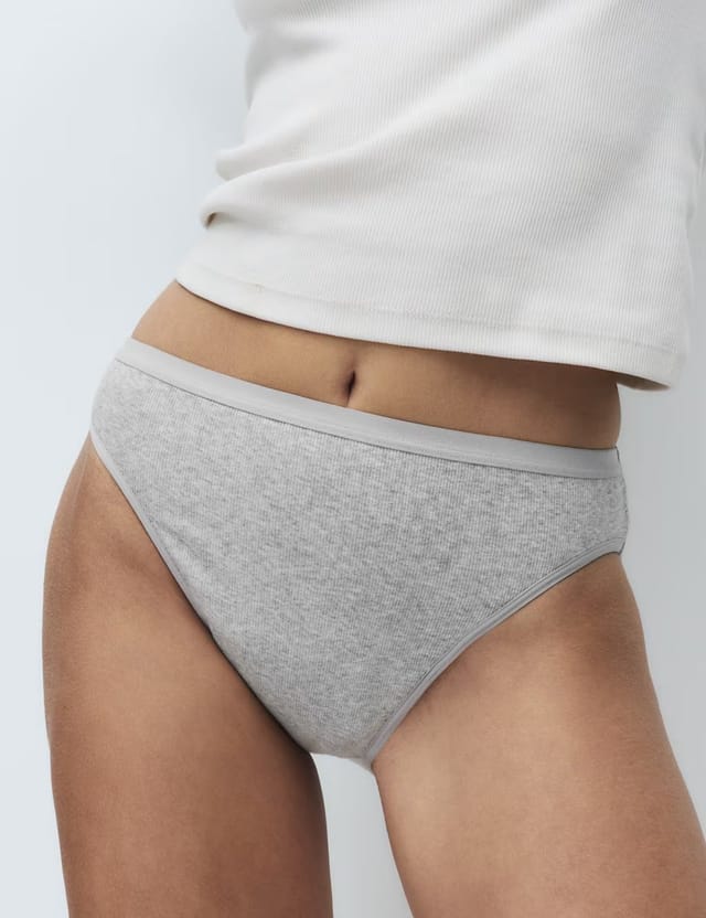 Marks & Spencer M&S 2 Pack Heavy Absorbency High Leg Period Knickers Grey Mix - 2