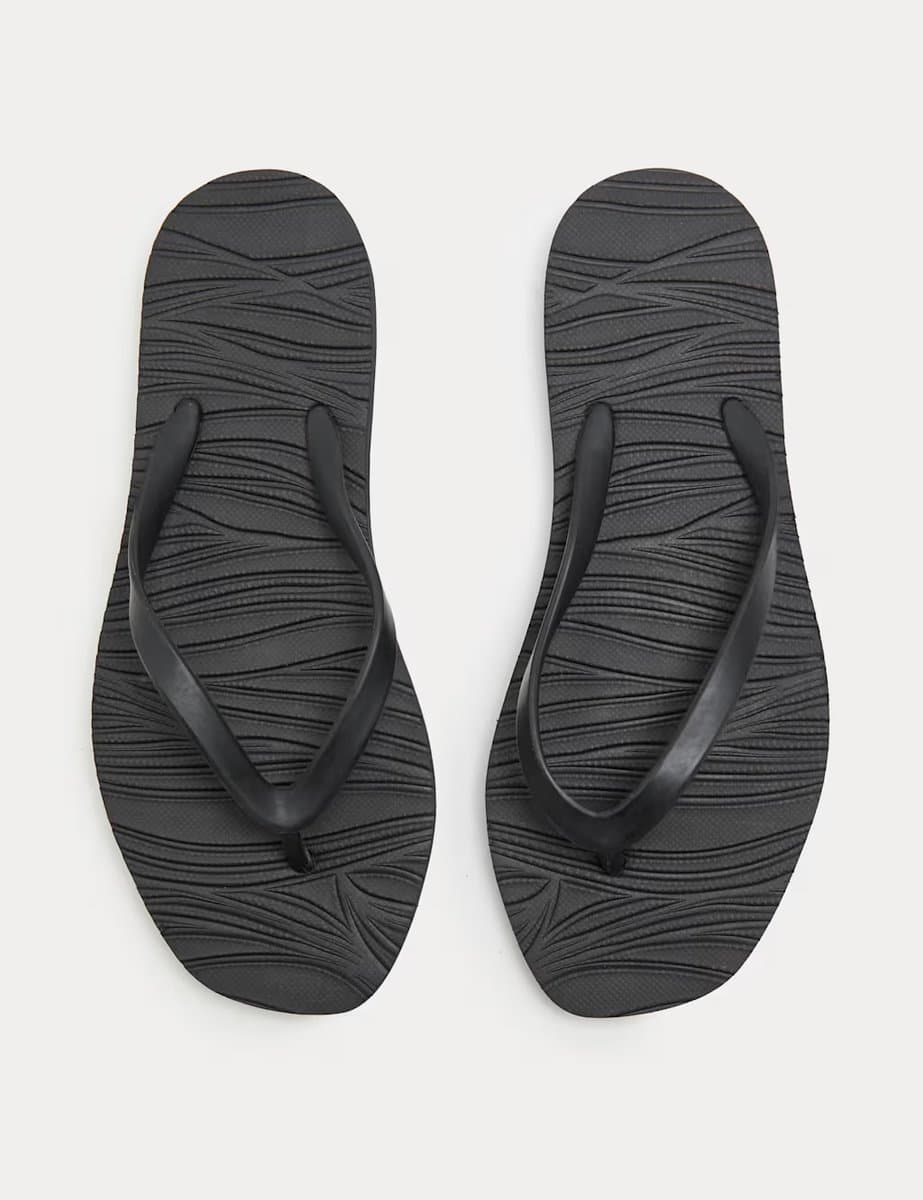 Marks & Spencer M&S Flat Flip Flops in Black
