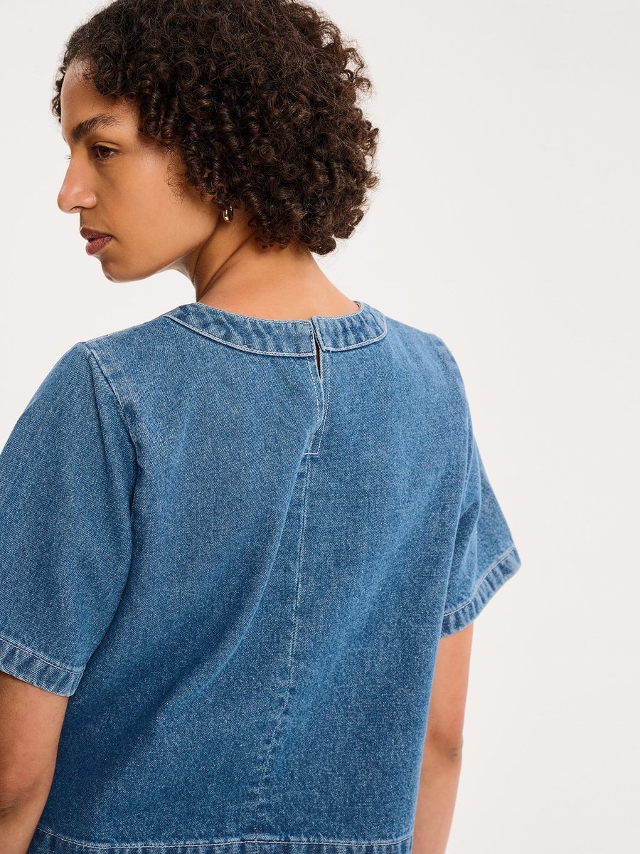 OMNES Cally Blouse in Mid Wash - 4