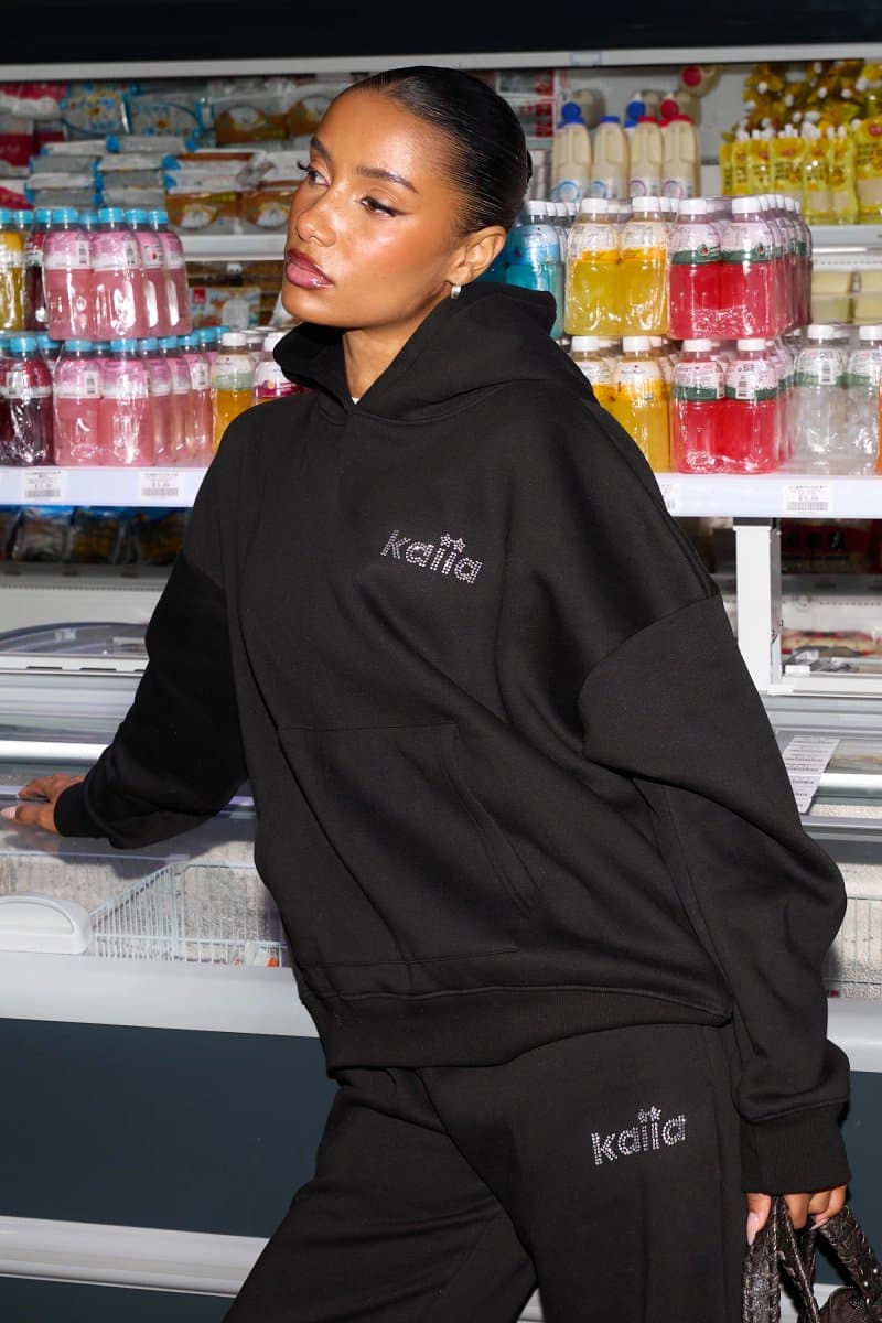 Kaiia Kaiia Elegant Oversized Hoodie in Black