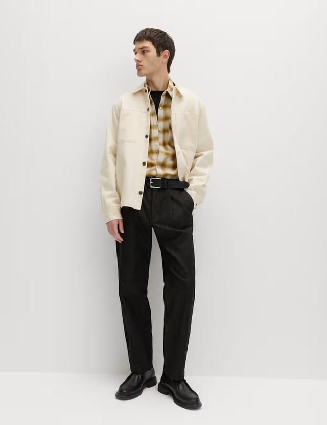 Marks & Spencer M&S Denim Overshirt Ecru Mix - 2