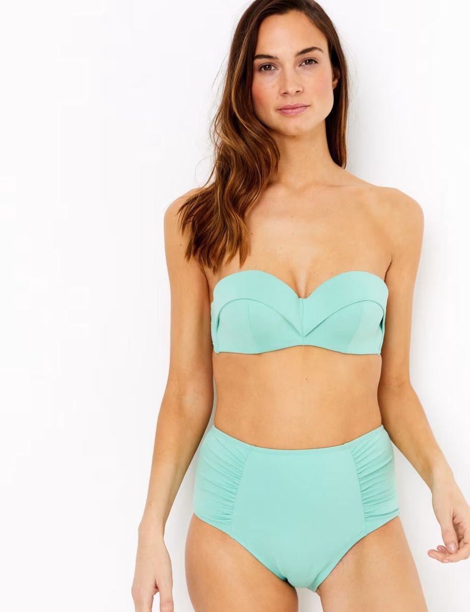 Marks & Spencer M&S Underwired Cuff Bandeau Bikini Top Aqua - 3