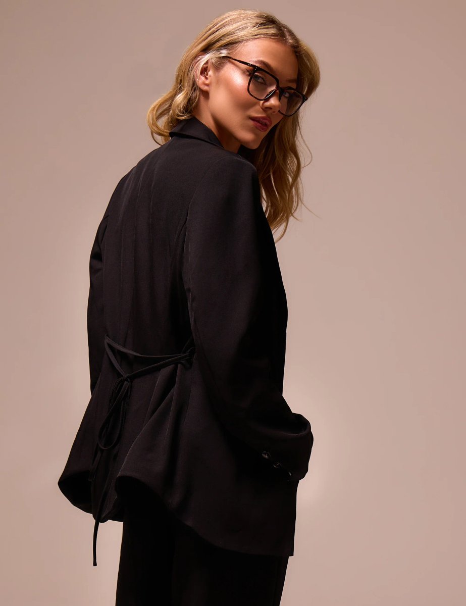 Public Desire High Waist Tailored Wide Leg Trouser Black - 2