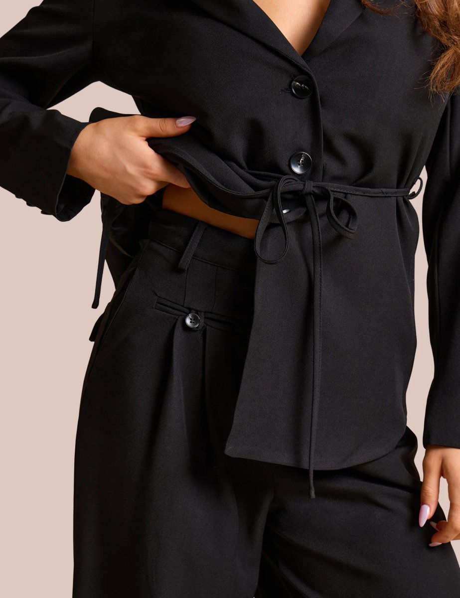 Public Desire High Waist Tailored Wide Leg Trouser Black - 3