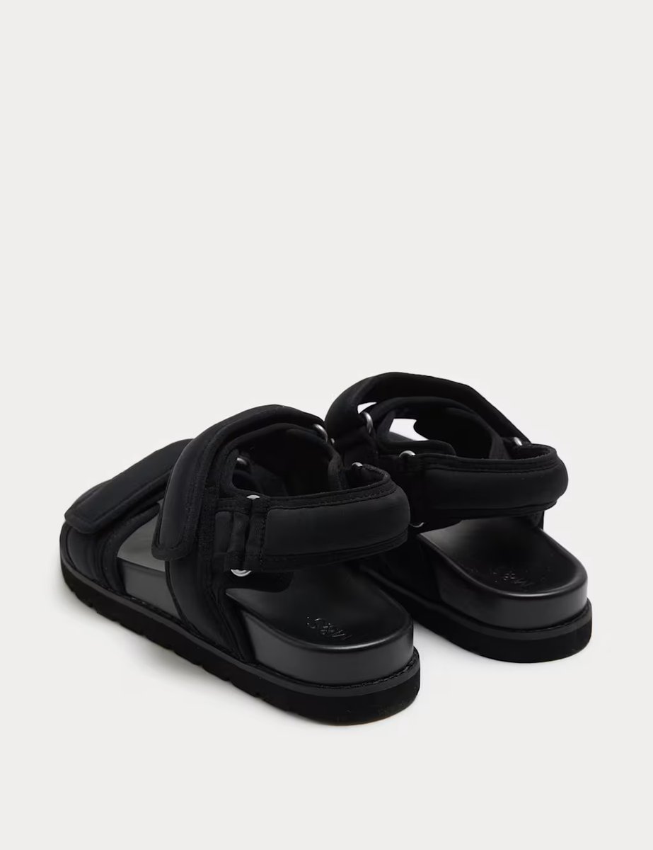 Marks & Spencer M&S Double Strap Chunky Footbed Sandals Black - 2