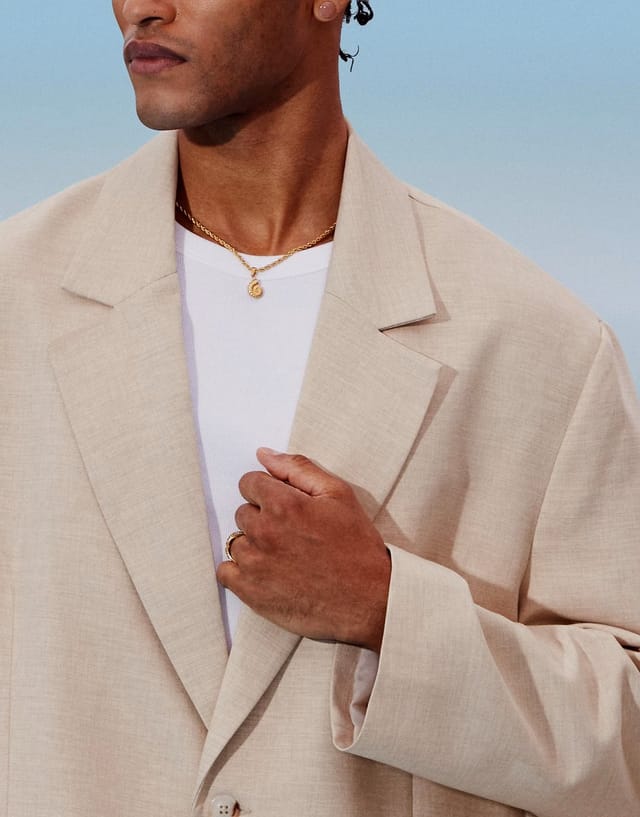 ASOS ASOS DESIGN slouchy oversized suit jacket in stone - 3