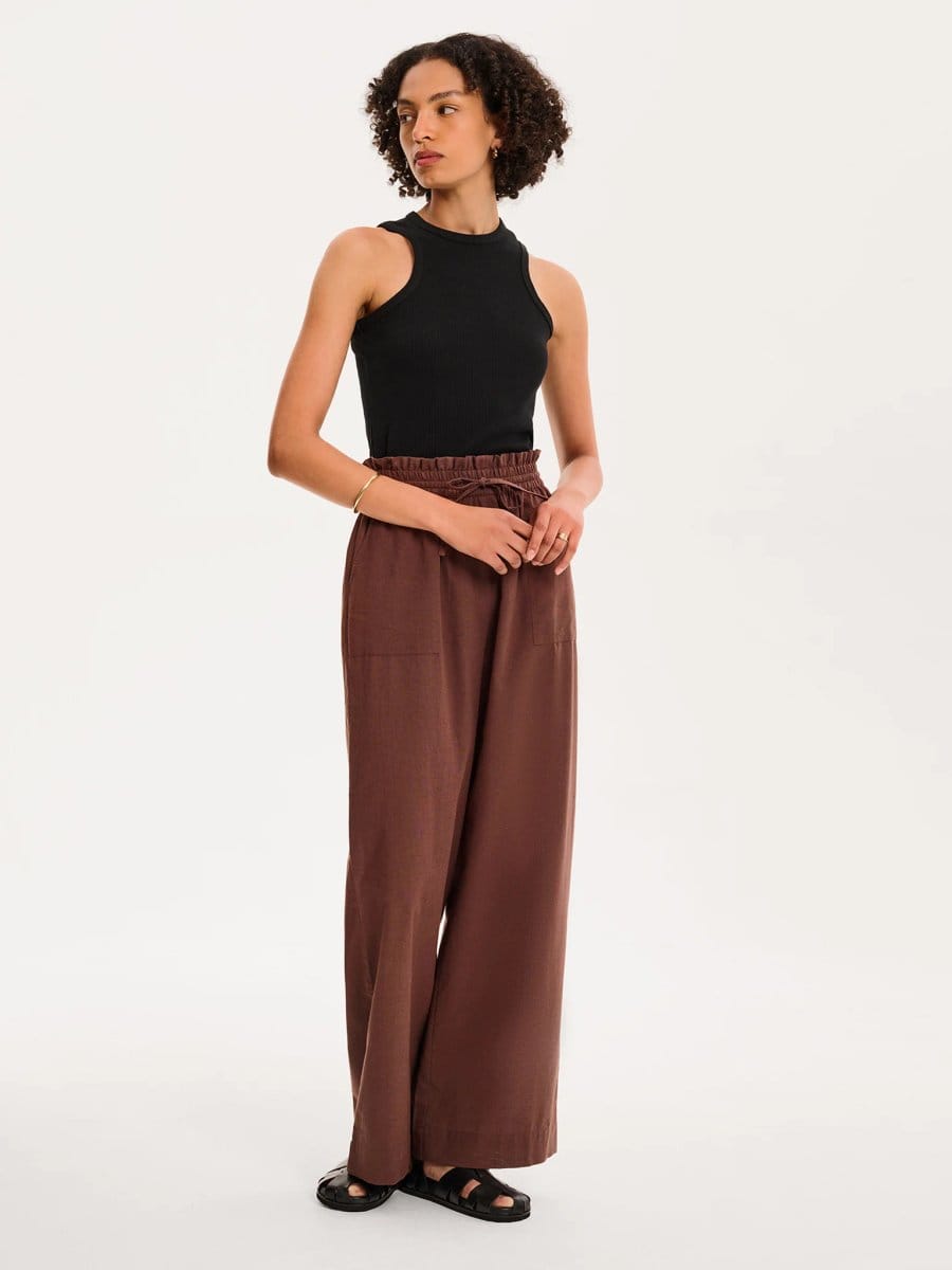OMNES Rommy Trouser in Chocolate - 4