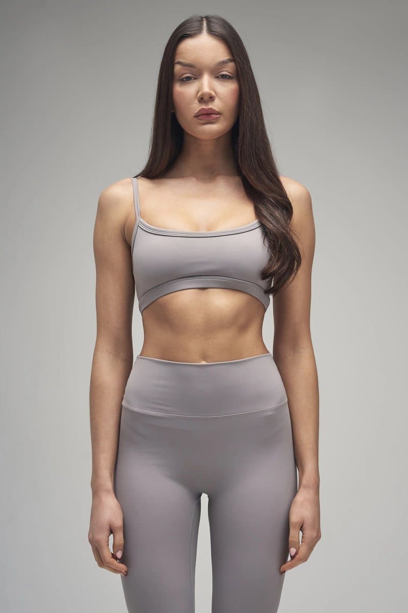 Kaiia Kaiia Sculpt Scoop Neck Bralette Dove Grey