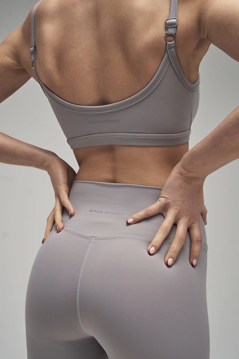 Kaiia Kaiia Sculpt Scoop Neck Bralette Dove Grey - 4