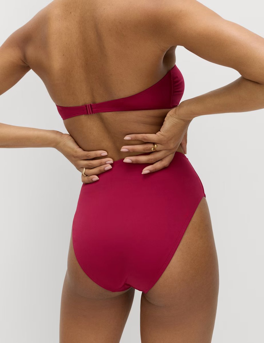 Marks & Spencer M&S High Waisted Bikini Bottoms Raspberry - 3