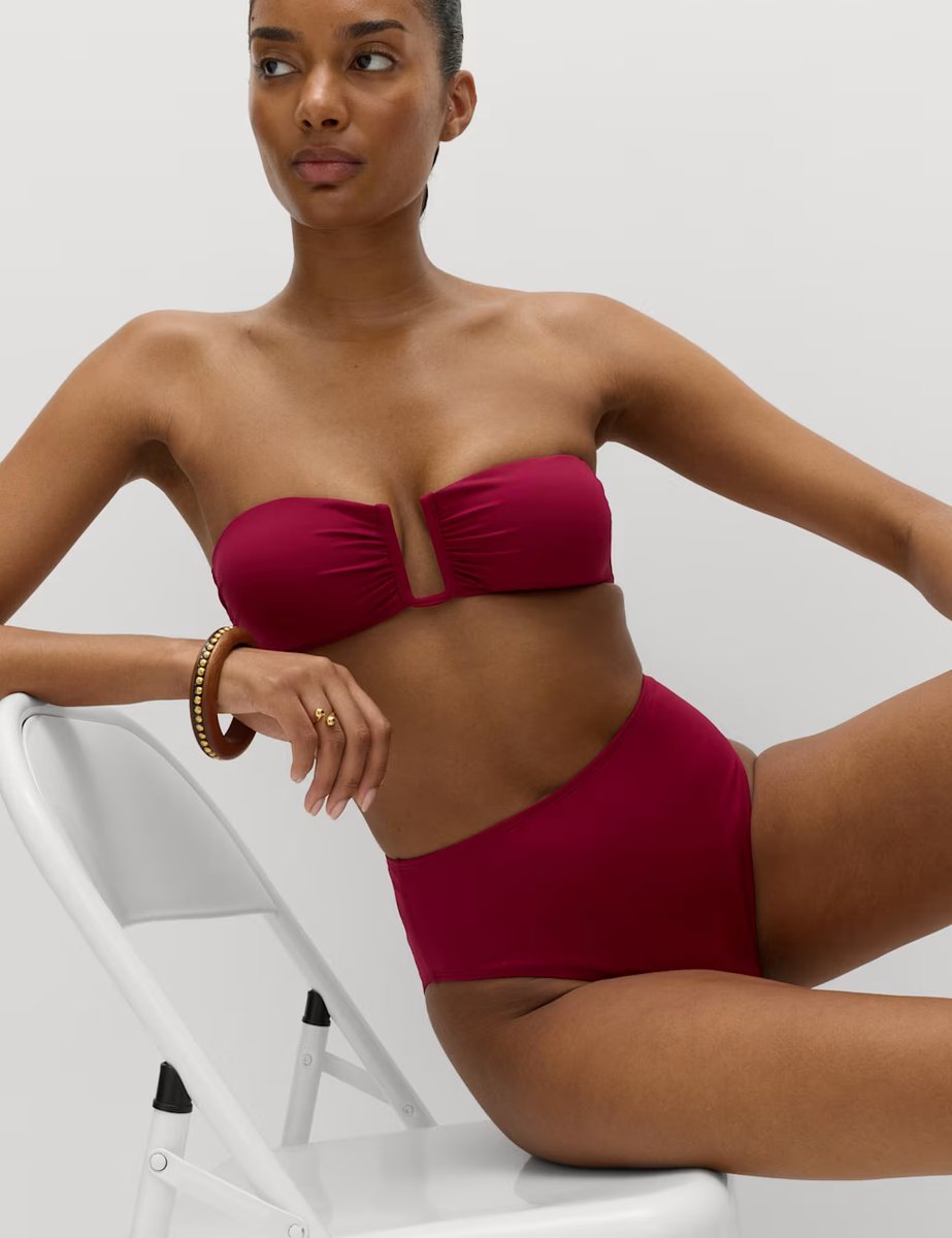 Marks & Spencer M&S High Waisted Bikini Bottoms Raspberry - 4