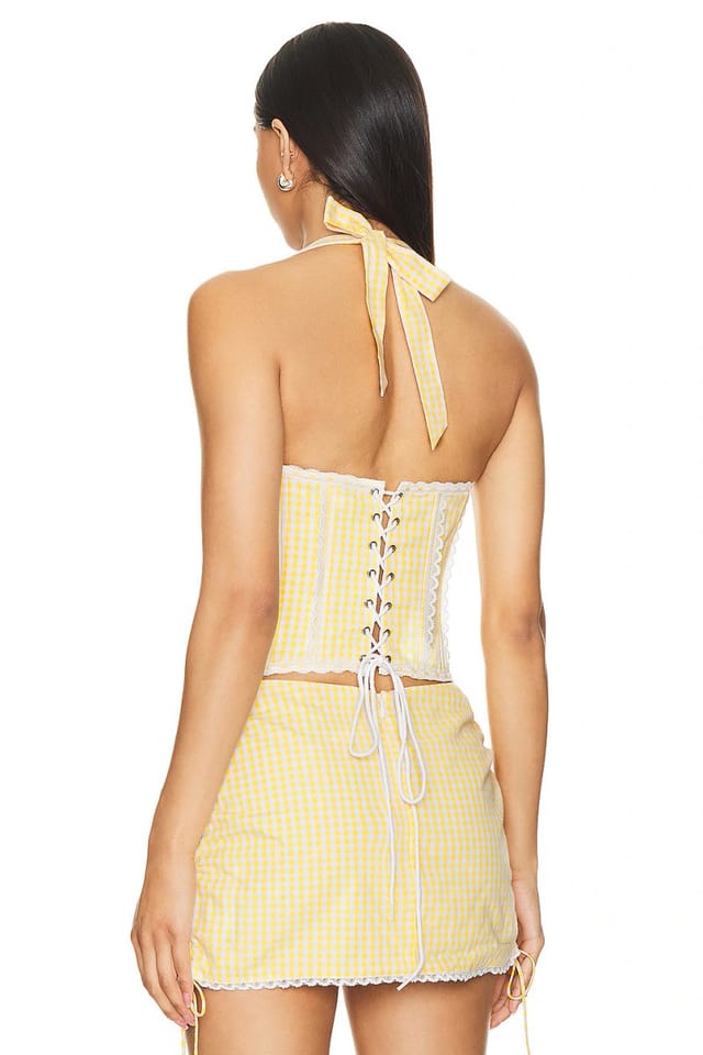 revolve Gingham Lace Corset - 3
