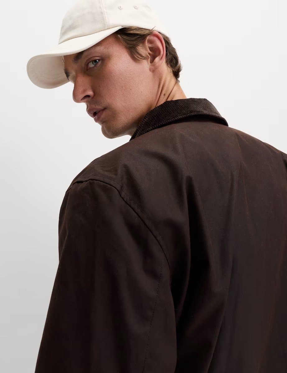 Marks & Spencer M&S Pure Cotton Wax Jacket Dark Brown