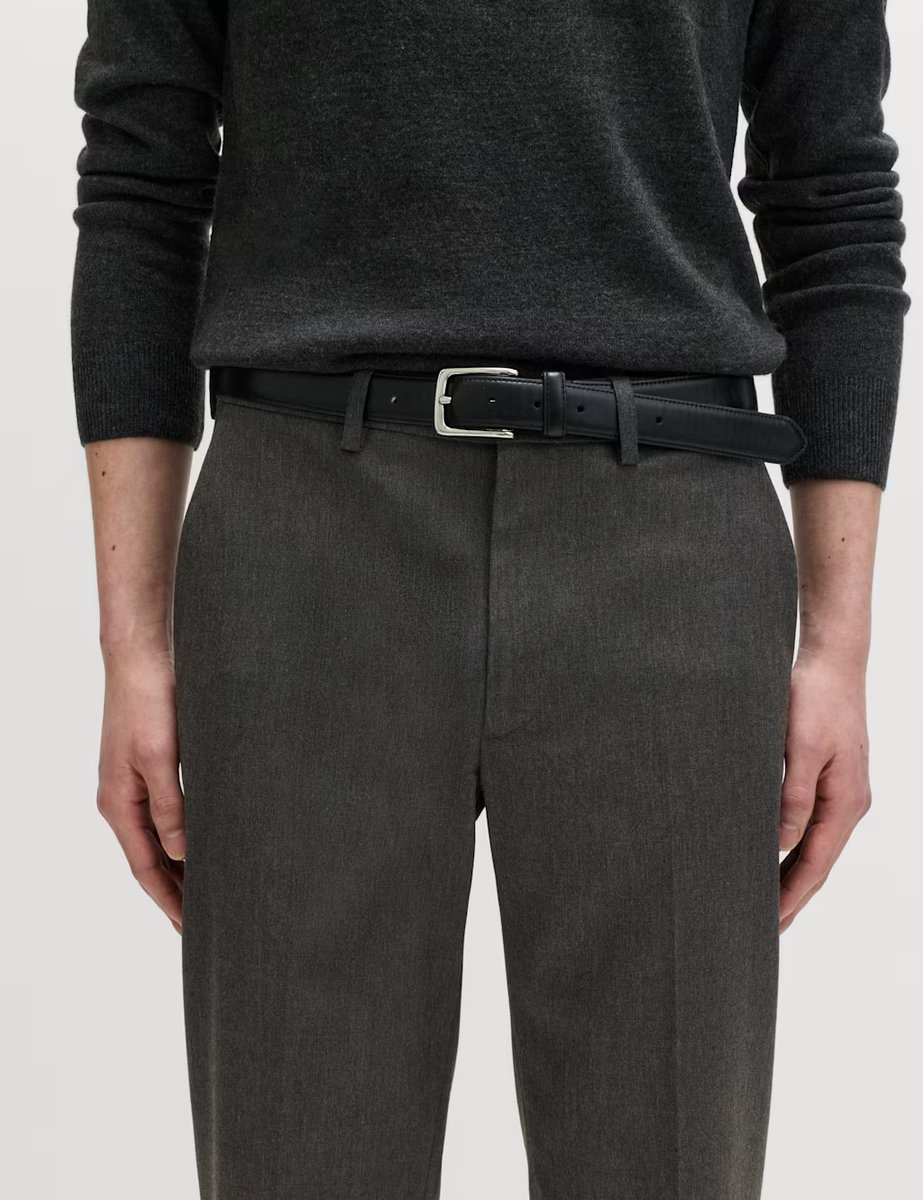 Marks & Spencer M&S Regular Fit Smart Stretch Trousers Charcoal - 3