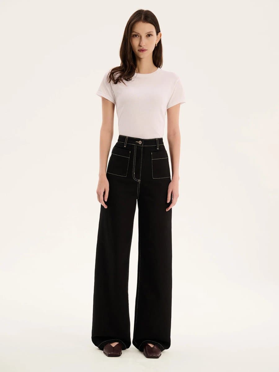 OMNES OMNES High-Rise Black Denim Jeans in Black