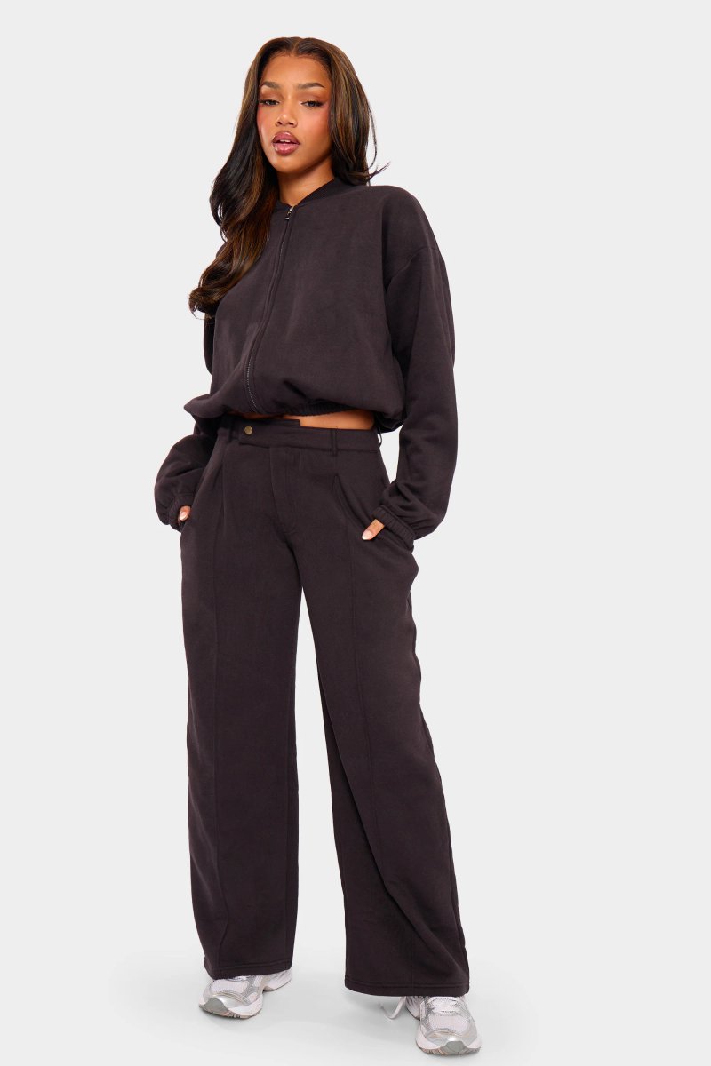 Kaiia Kaiia Zip Through Bomber Style Sweatshirt Black - 3