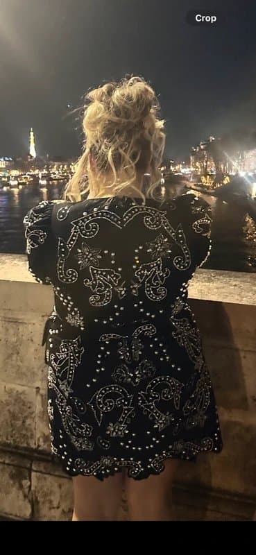 ASOS ASOS Luxe Curve black embellished mini dress