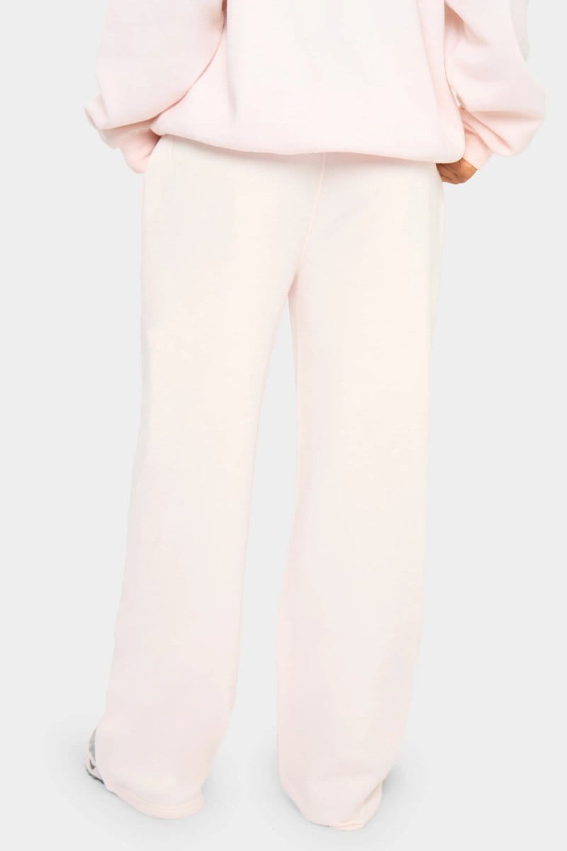 Kaiia Kaiia Slogan Wide Leg Joggers Shell Pink - 4