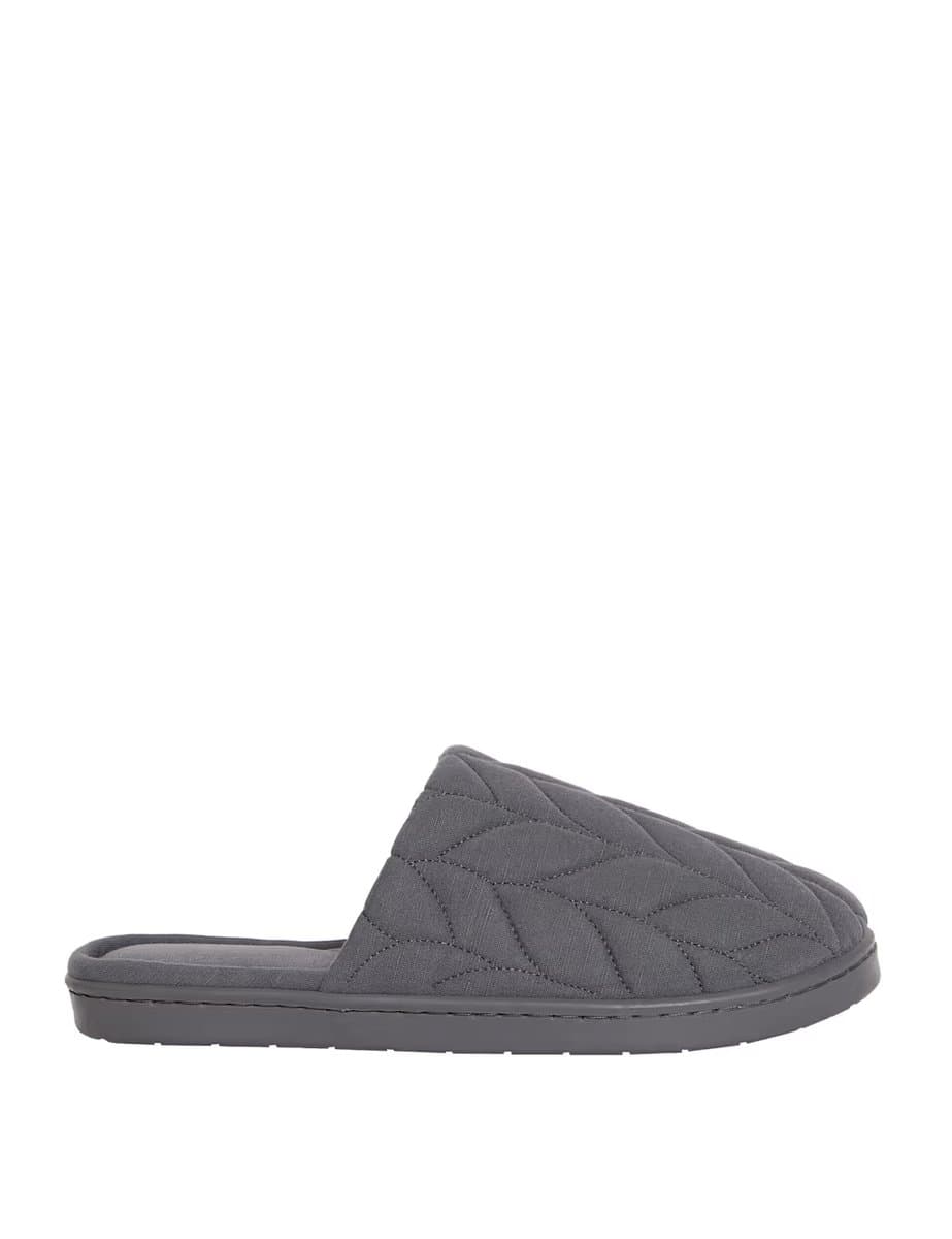 Marks & Spencer M&S Comfortable Mule Slippers with Secret Support in Slate Blue