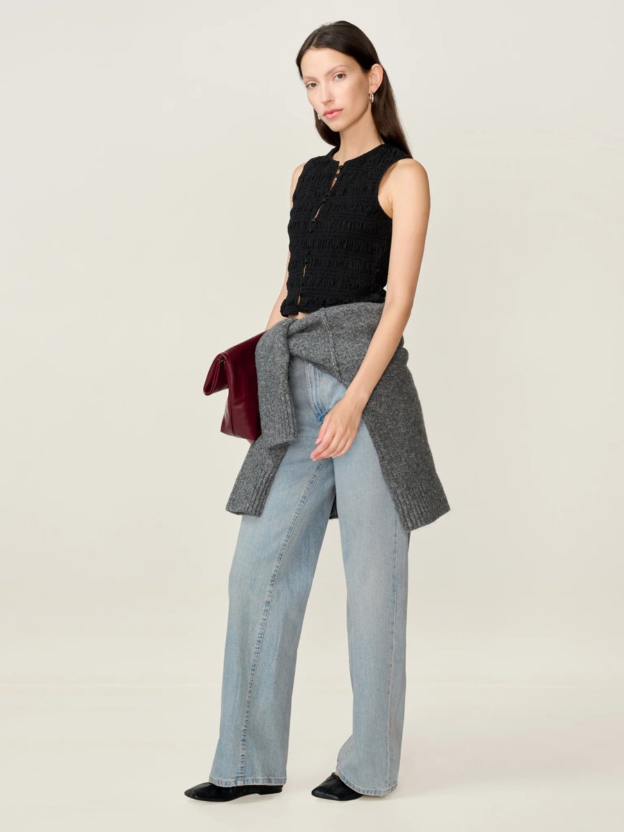 OMNES Alana Top in Black - 3