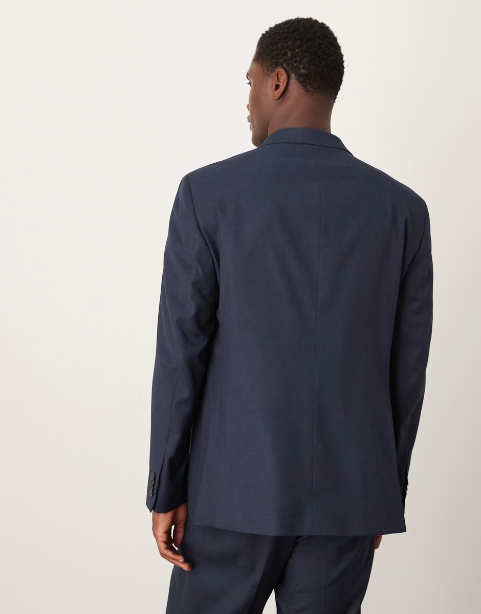 ASOS Mango London tailored blazer co-ord in navy - 3