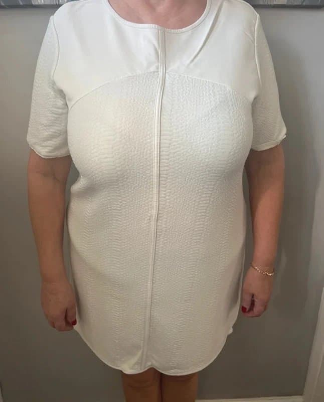 River Island River island dress in white with fake leather look