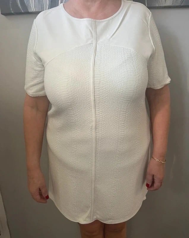 River Island River island dress in white with fake leather look - 3