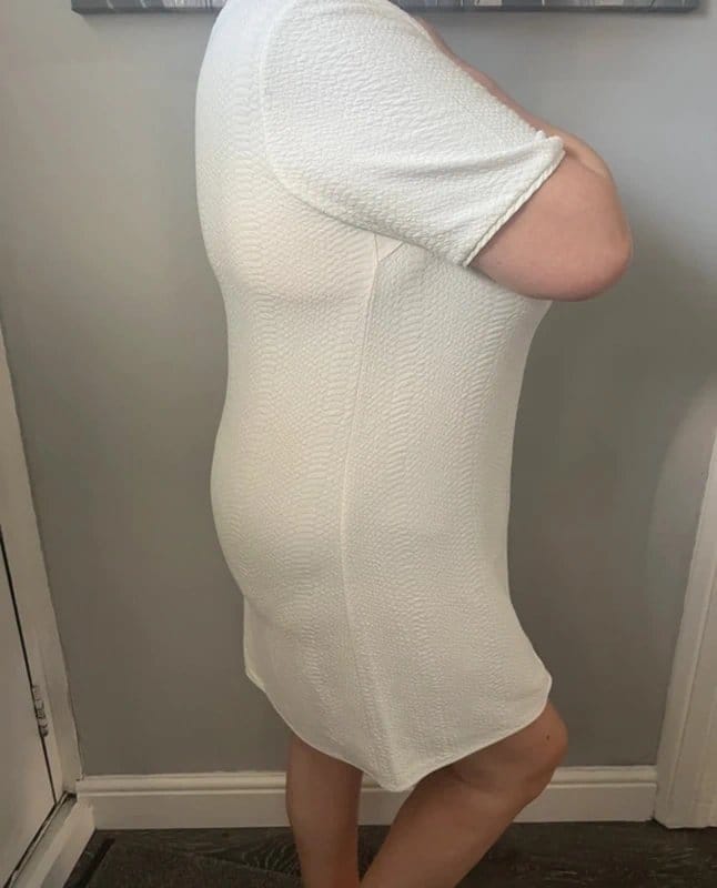 River Island River island dress in white with fake leather look - 4