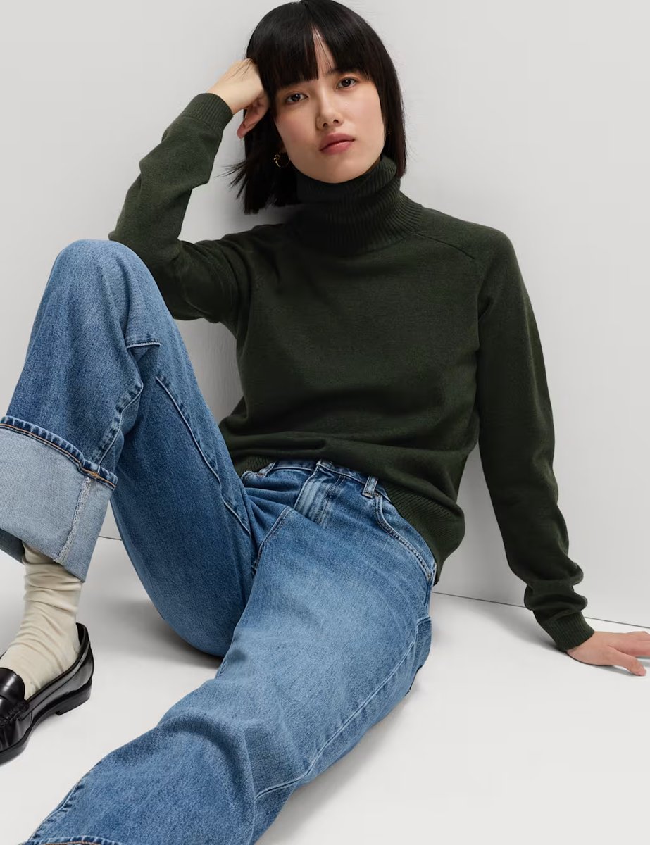 Marks & Spencer M&S Air-Yarn Roll Neck Jumper Holly - 2