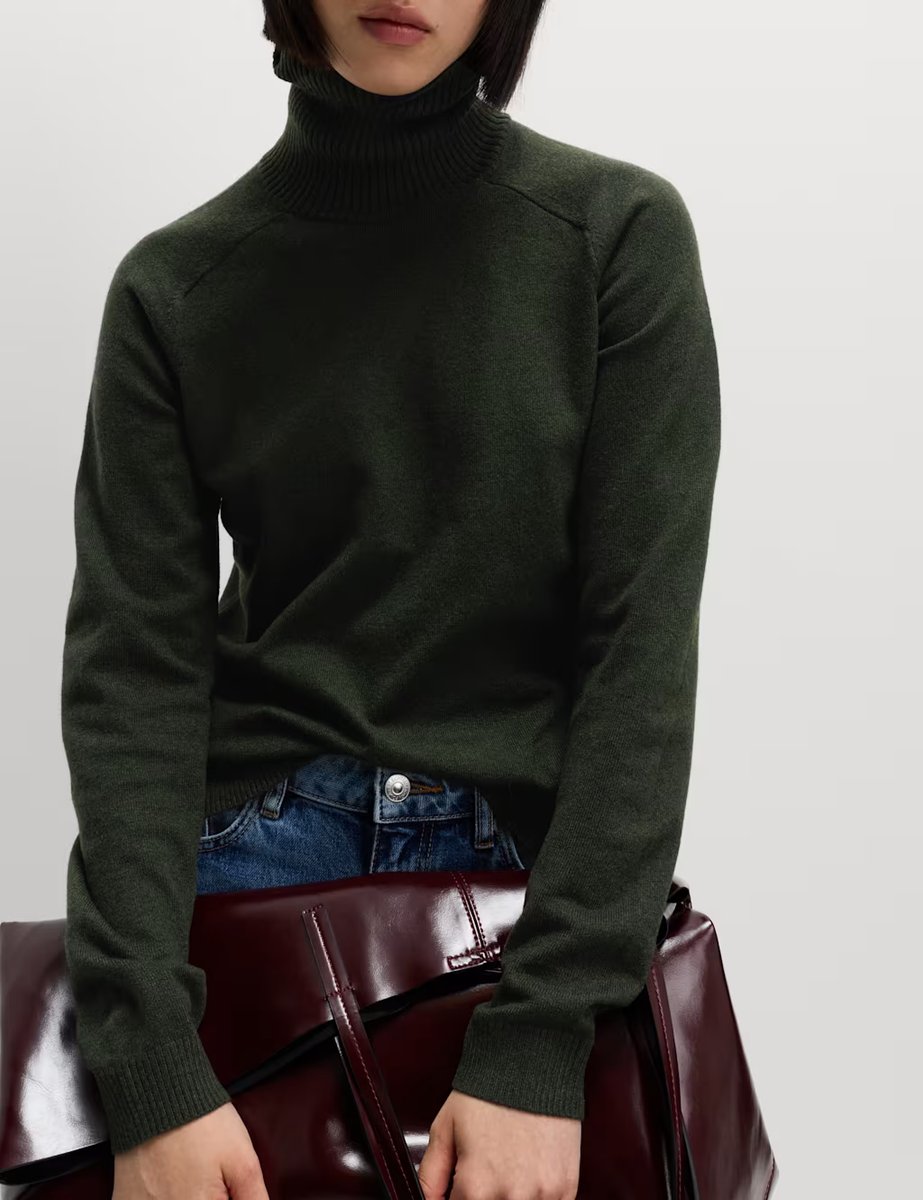 Marks & Spencer M&S Air-Yarn Roll Neck Jumper Holly - 3