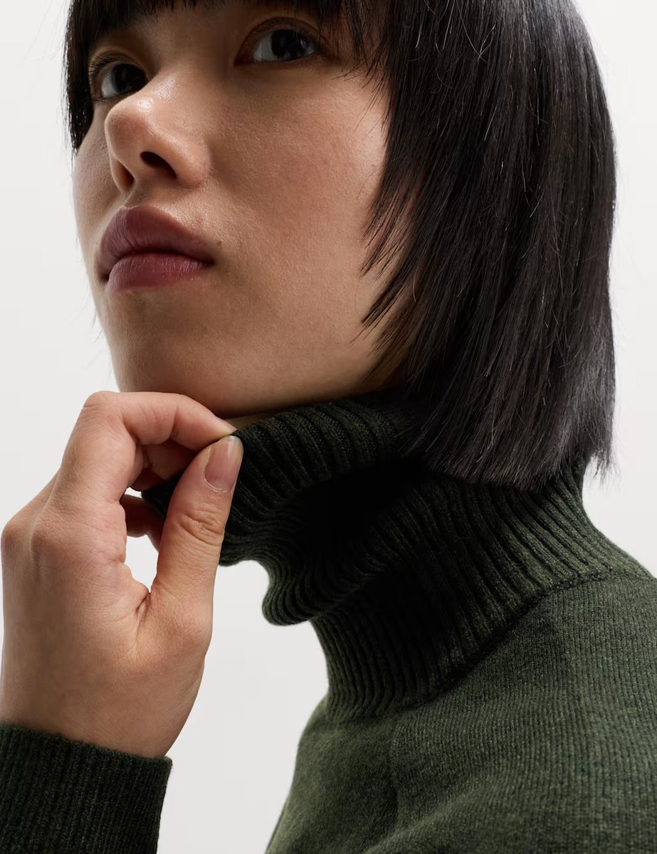 Marks & Spencer M&S Air-Yarn Roll Neck Jumper Holly - 4