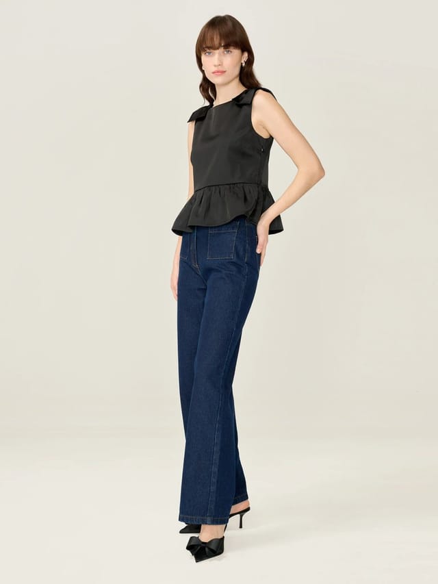 OMNES Keelee Top in Black - 2