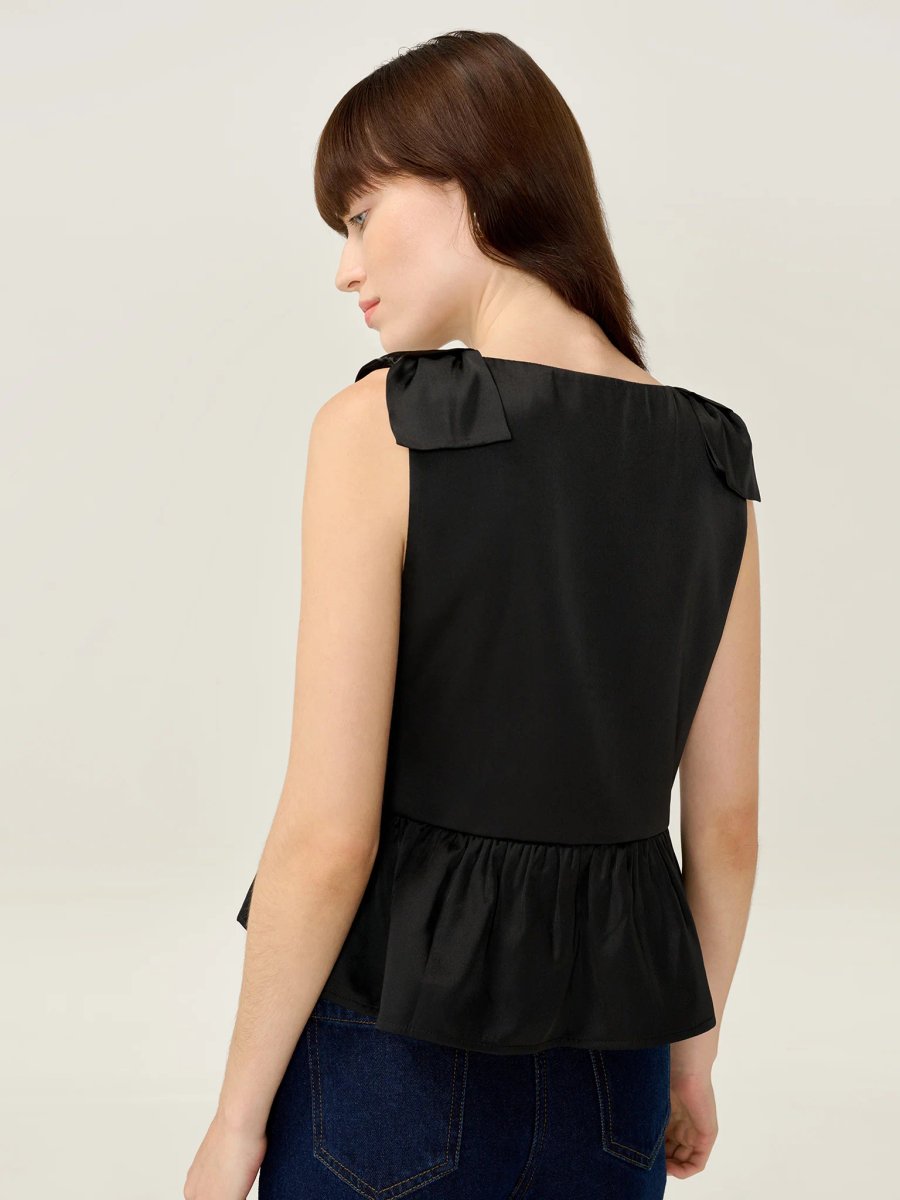 OMNES Keelee Top in Black - 4