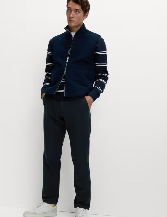 Marks & Spencer M&S Regular Fit Thermal Technical Chinos Navy - 3