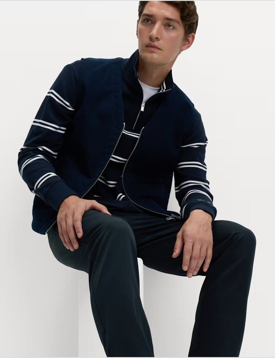 Marks & Spencer M&S Regular Fit Thermal Technical Chinos Navy - 4